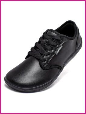 Wide Toe Box Zero Drop Leather Athletic Walking Shoes